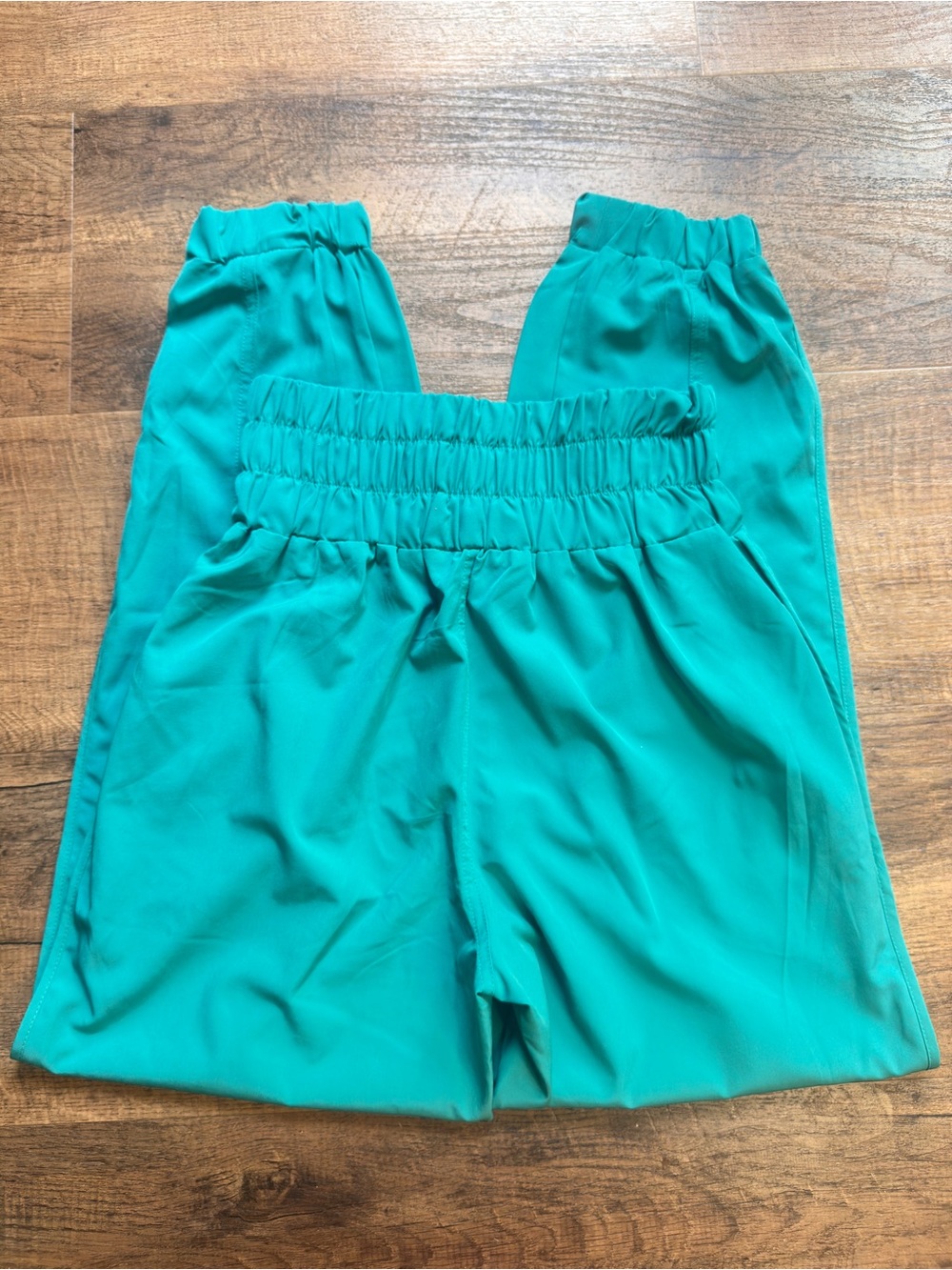 Elastic-Waist Teal Women's Track Joggers